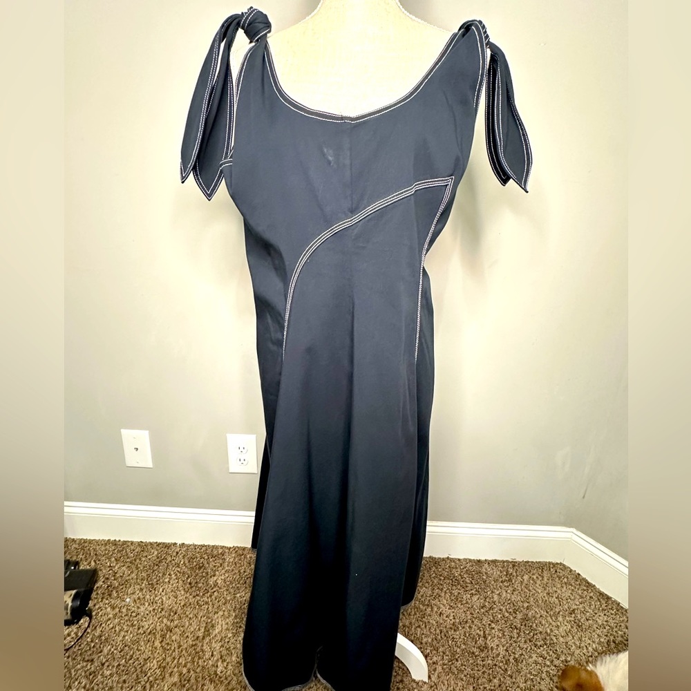 navy blue strap dress